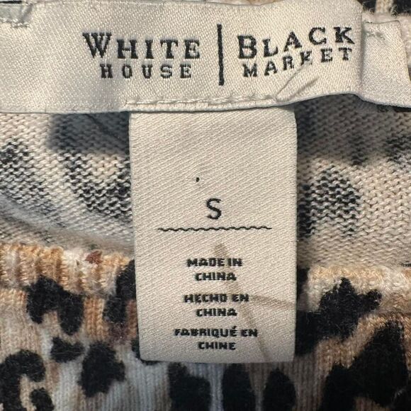 White House Black Market cheetah print long sleeve elbow patches Size Small - Picture 3 of 5